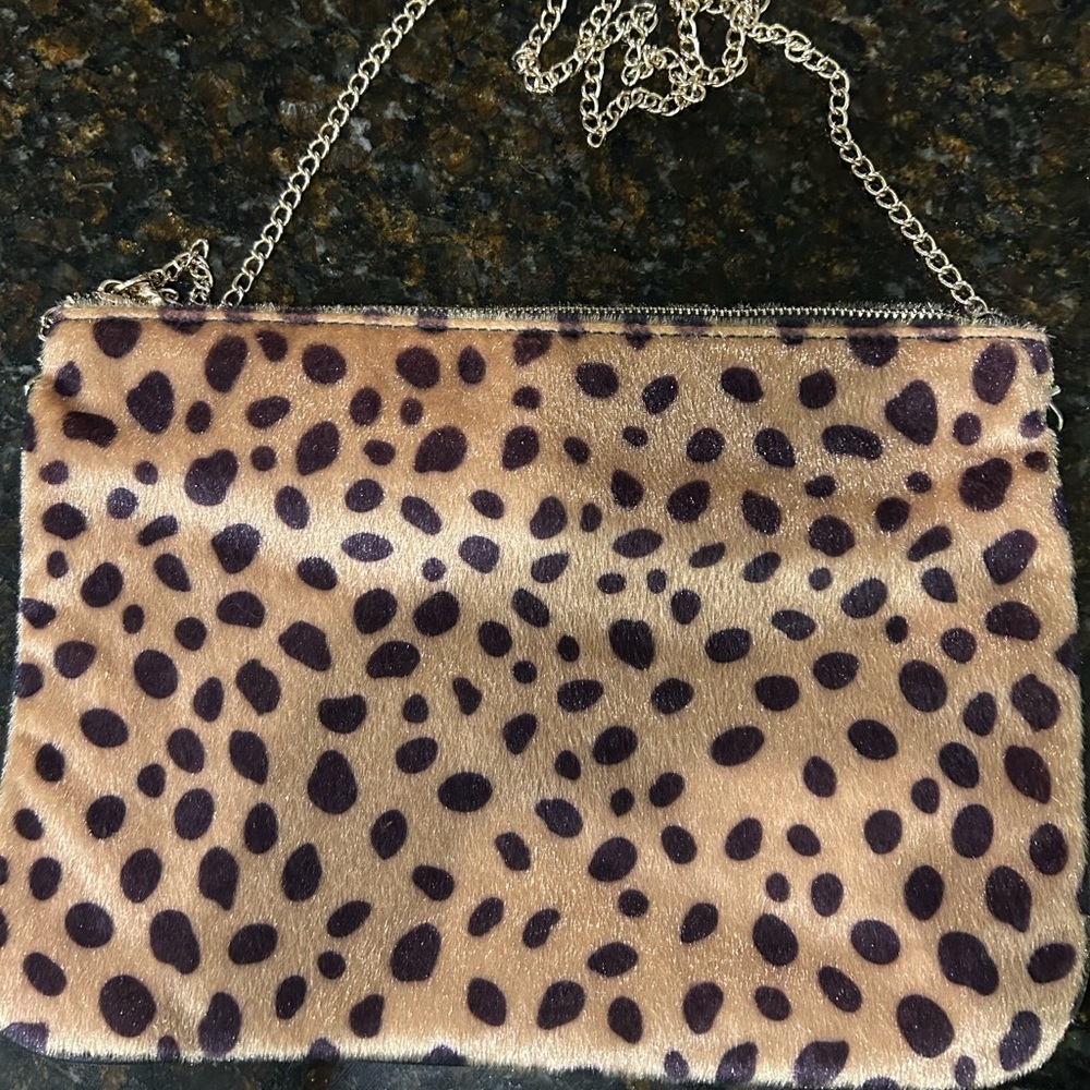 Leopard Print Chain Shoulder Bag